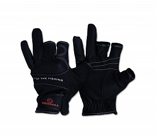 Перчатки неопр. Fishing gloves-21 обрез. 3 пал., черн., р-р M (Kosadaka) SGS21-M