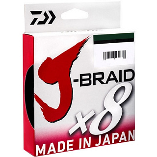 Плетеный шнур DAIWA J-BRAID X8 150м., 0,10 6кг. (Зеленая)