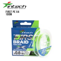 Шнур плетеный Intech First Braid X4 100m (#0.8 / 5,45kg)