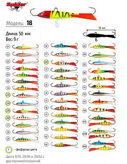 Балансир Spider Pro неоснащ. 18 9 гр. 50 мм 29